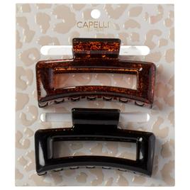 Womens Capelli New York 2pk. Rectangle Claw Clips