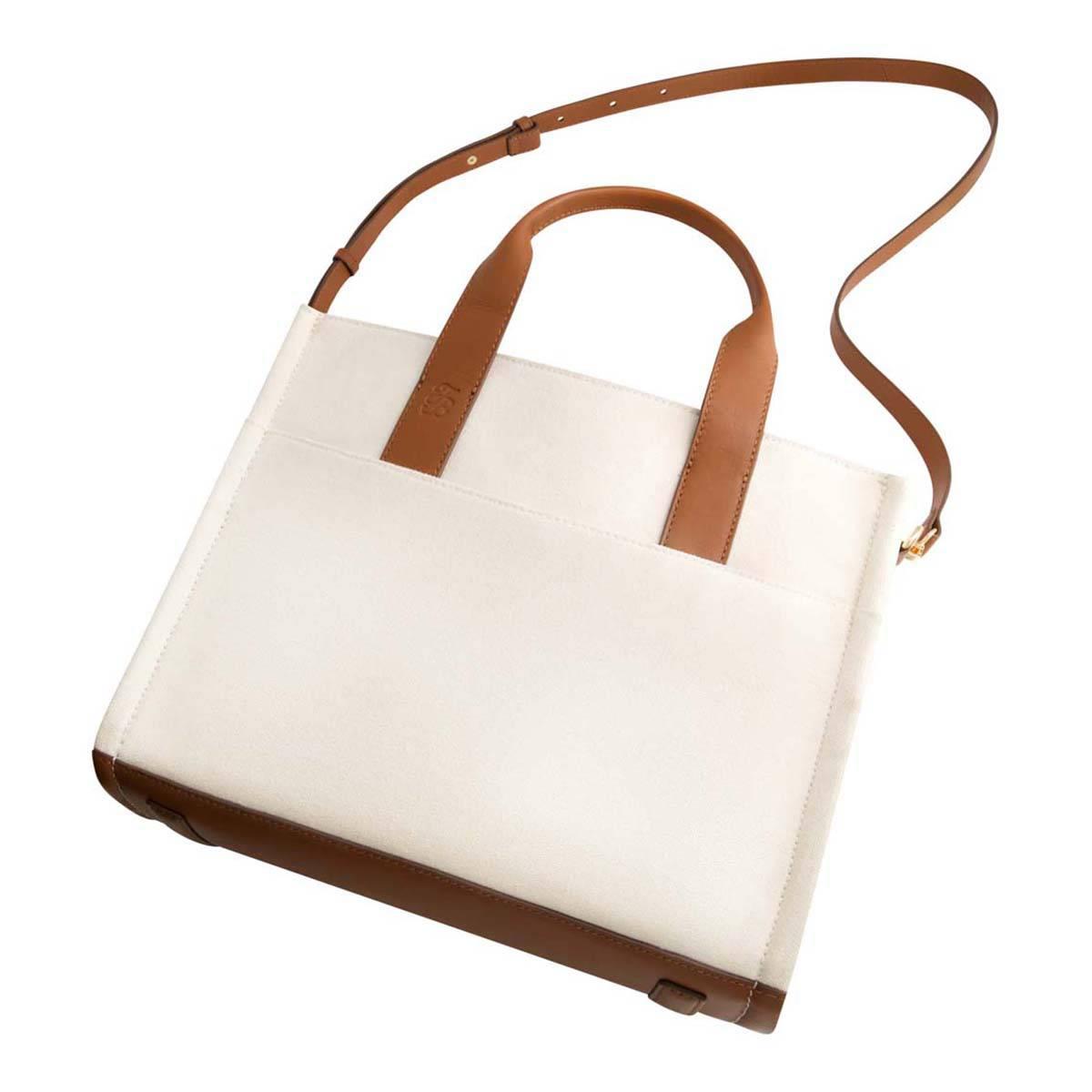 Tommy Bahama Solid Canvas Medium Tote w/ Leather Trim