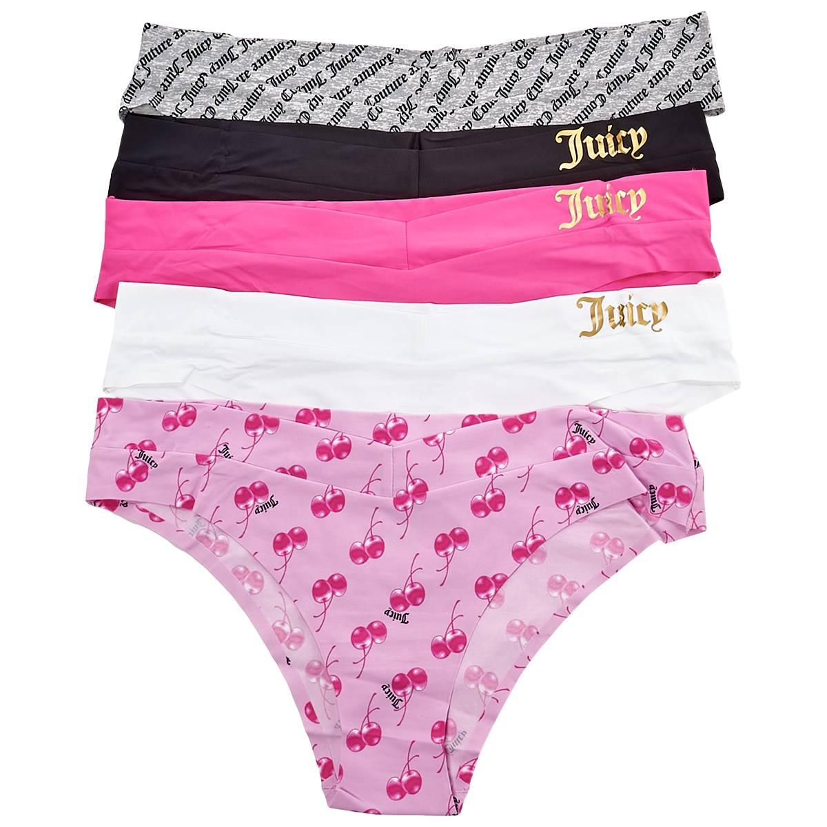 Womens Juicy Couture 5pk Laser Bikini Panties JC92135PKDQ
