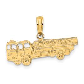 Unisex Gold Classics(tm) 14kt Gold Fire Truck Charm