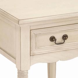 9th & Pike® Cream Wood Traditional Accent Table