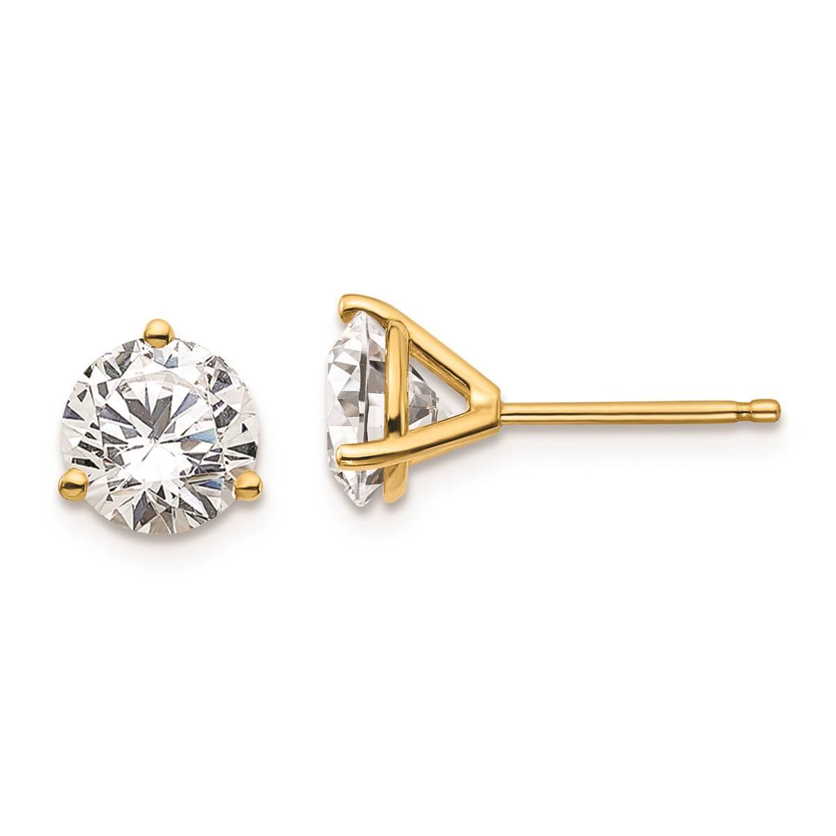 Pure Fire 14kt. Yellow Gold 2ctw. Certified Lab Diamond Earrings