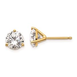 Pure Fire 14kt. Yellow Gold 2ctw. Certified Lab Diamond Earrings