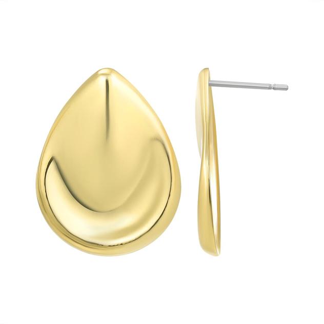 Roman Gold-Tone Polished Organic Post Stud Earrings