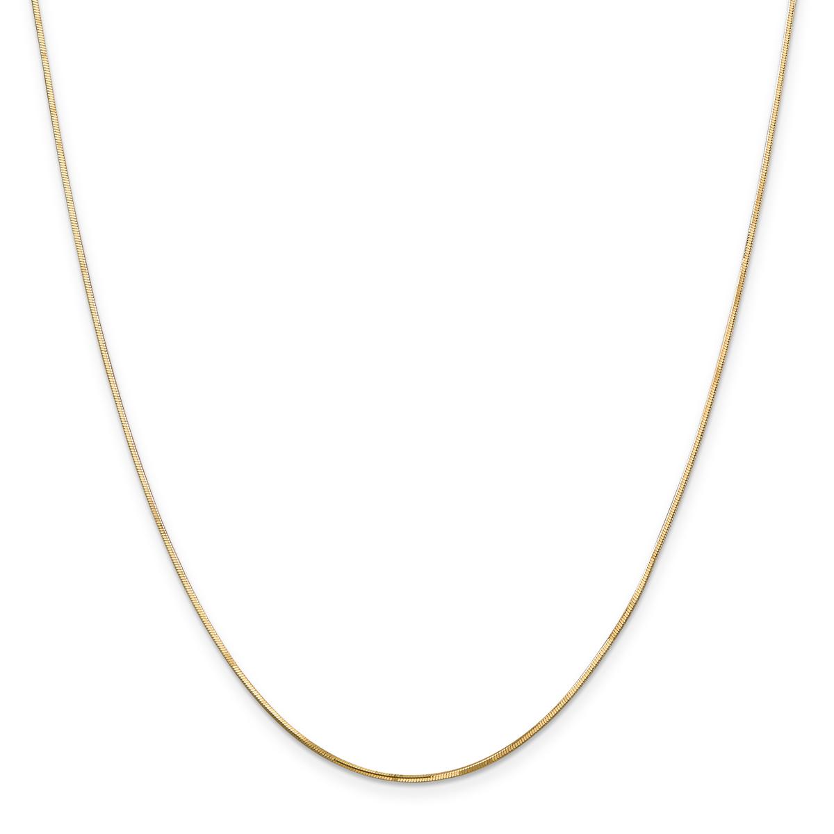 Unisex Gold Classics(tm) 1.20mm. 14k Gold Octagonal Snake Necklace