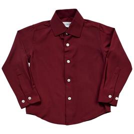 Boys (4-7) Bill Blass Long Sleeve Dress Shirt - Wine