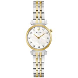 Womens Bulova Regatta White Dial Two-Tone Bracelet Watch - 98P202