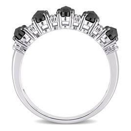 Radiant Rainbow™ White Gold Moissanite Semi-Eternity Band