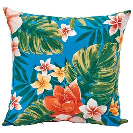 Jordan Manufacturing Floral Pillow - Turquoise/Orange Coral
