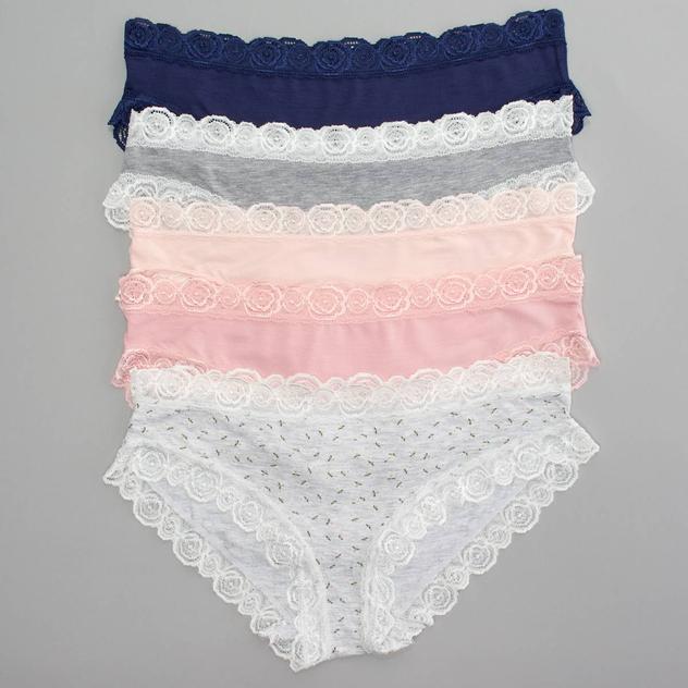Womens Laura Ashley® 5pk. Lace Trim Bikini Panties LS9743-5PKDX
