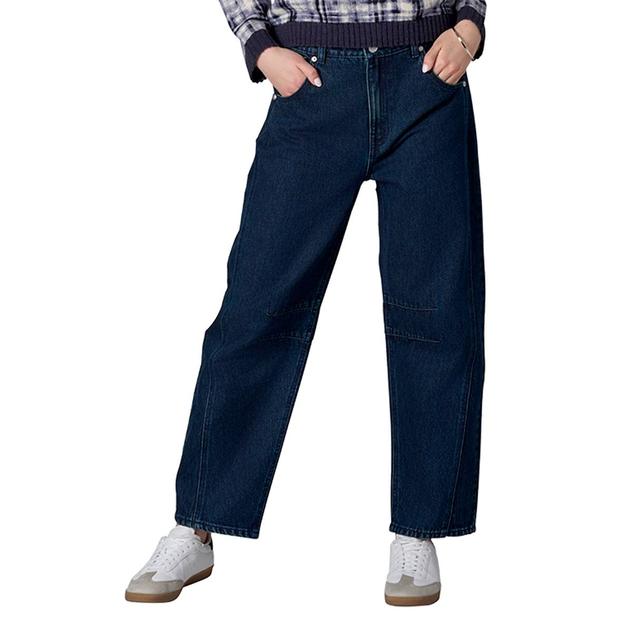 Womens CITY BLUES Indigo Barrel Leg Jeans