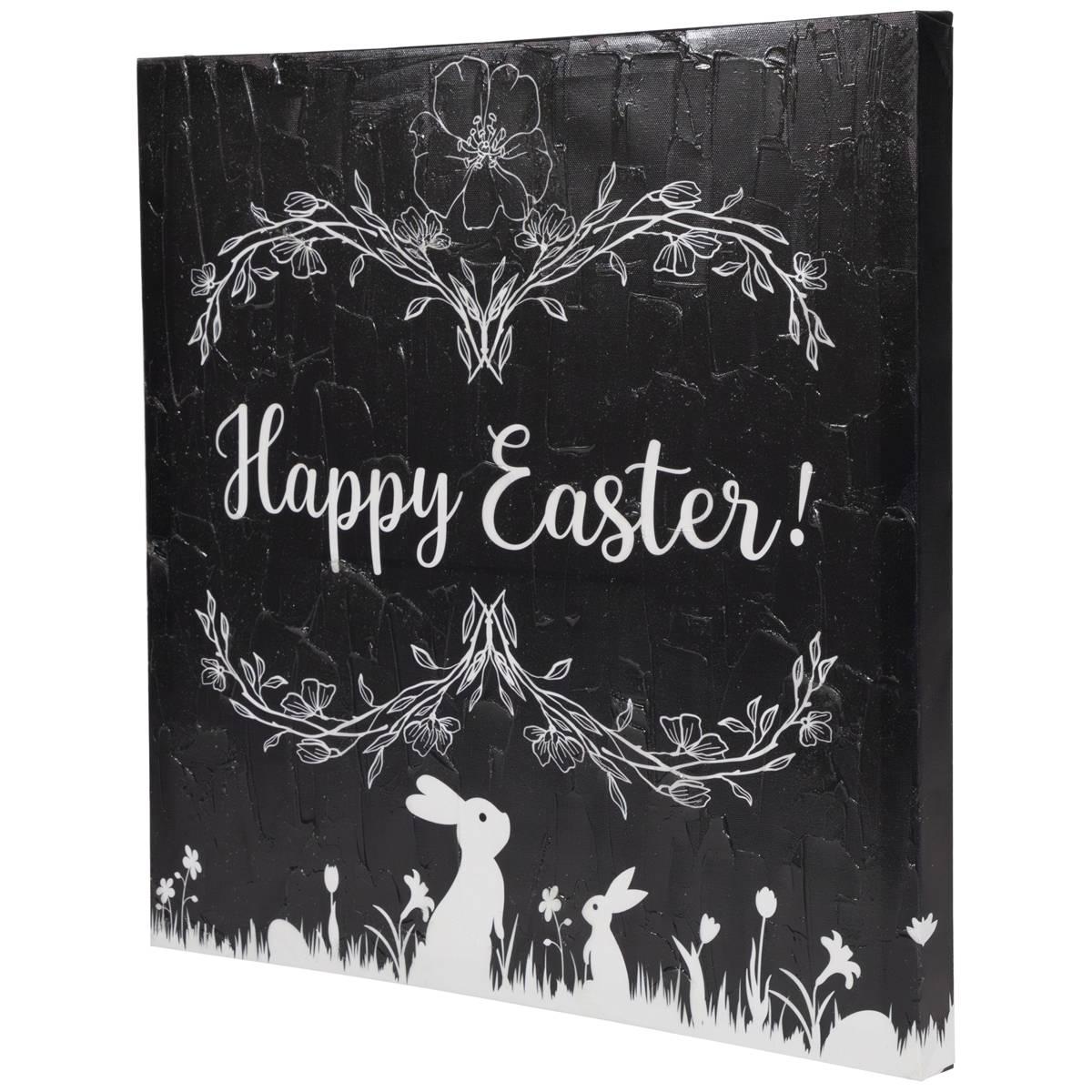 Northlight Seasonal Happy Easter Bunnies Canvas Wall Art