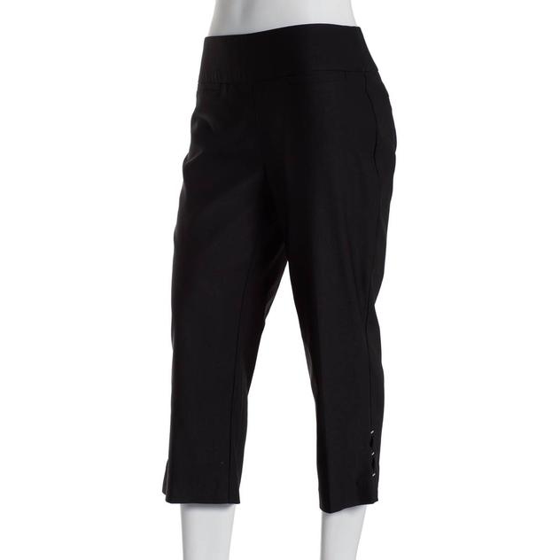 Petite Briggs Luxe Millennium Bar Detail Hem Capri Pants