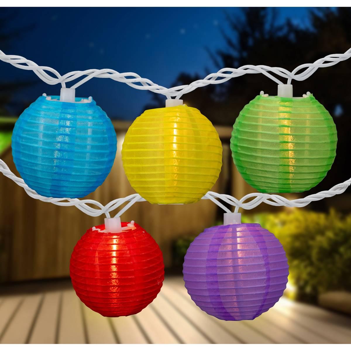 Northlight Seasonal Chinese Lantern Patio Lights - Set of 10