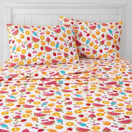 Sweet Home Collection Kids Fun & Colorful Fruity Fun Sheet Set