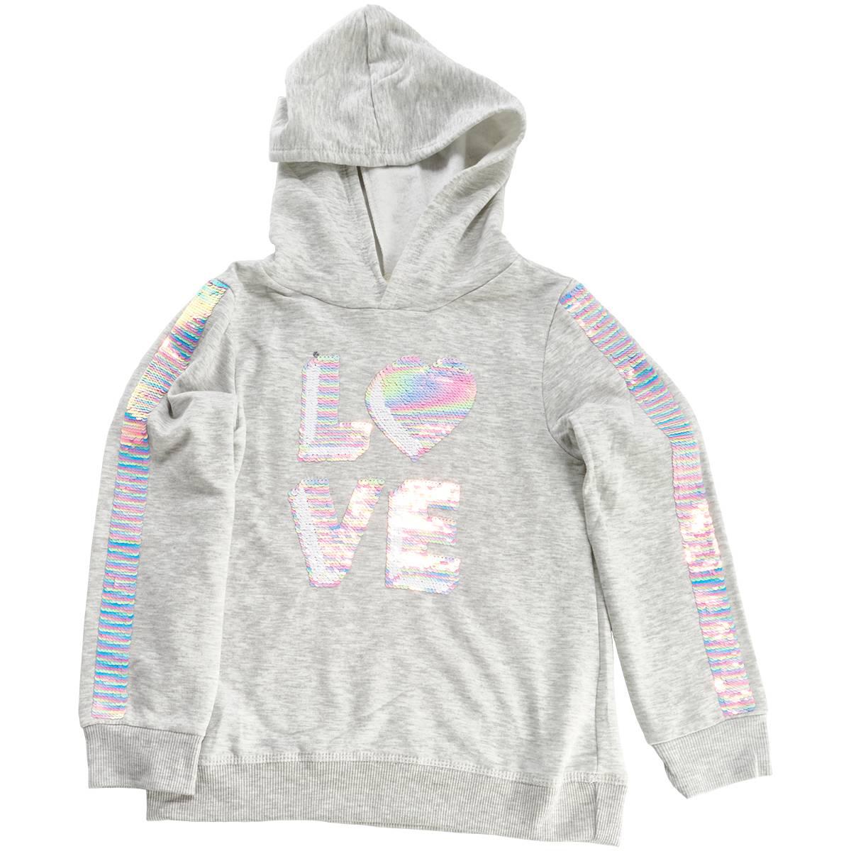 Girls (7-16) BTween® Long Sleeve Flip Sequin Love Hoodie