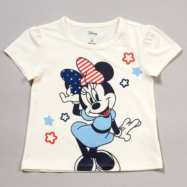 Toddler Girl Disney Minnie Mouse Stars Americana Tee