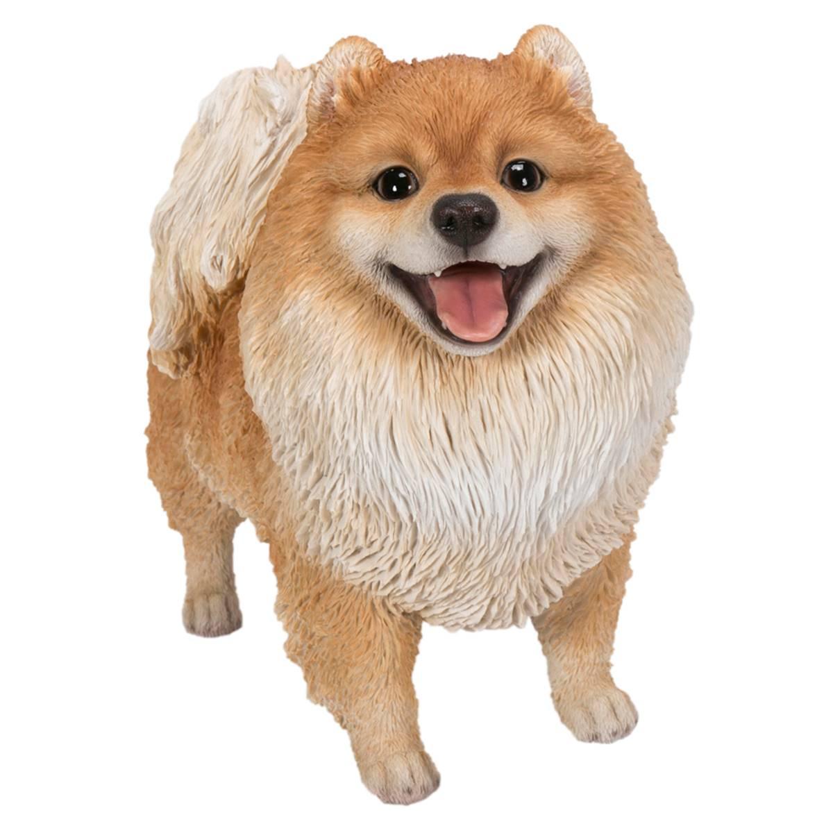 Hi-Line Gift Medium Standing Pomeranian Garden Statue