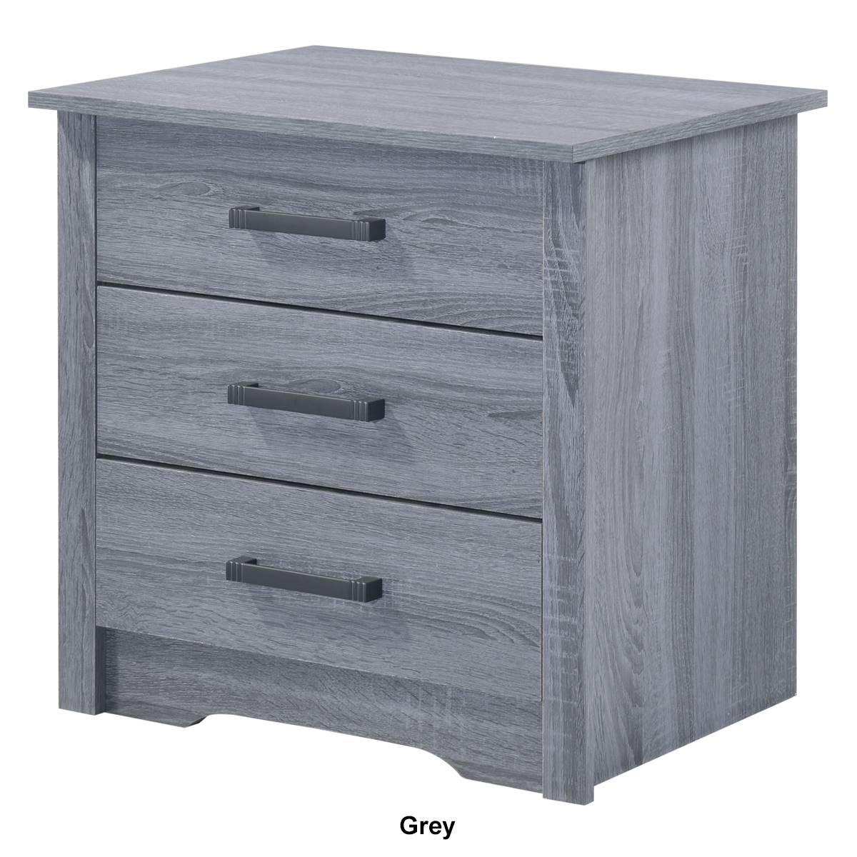 Passion Furniture Hudson 3-Drawer Nightstand