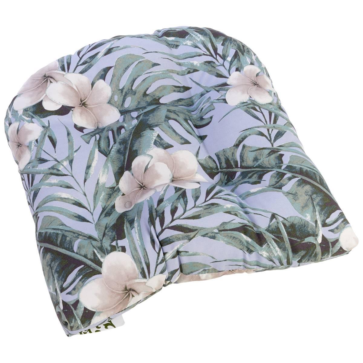 Jordan Manufacturing Floral Wicker Chair Cushion - Pale Blue