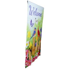 Northlight Seasonal Welcome Birds on a Fence Outdoor Flag