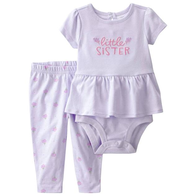 Baby Girl (3-24M) Carter's® Little Sister Bodysuit & Leggings Set