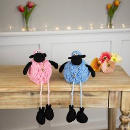 Northlight Seasonal Boy & Girl Plush Lamb Sitting Easter Figurine