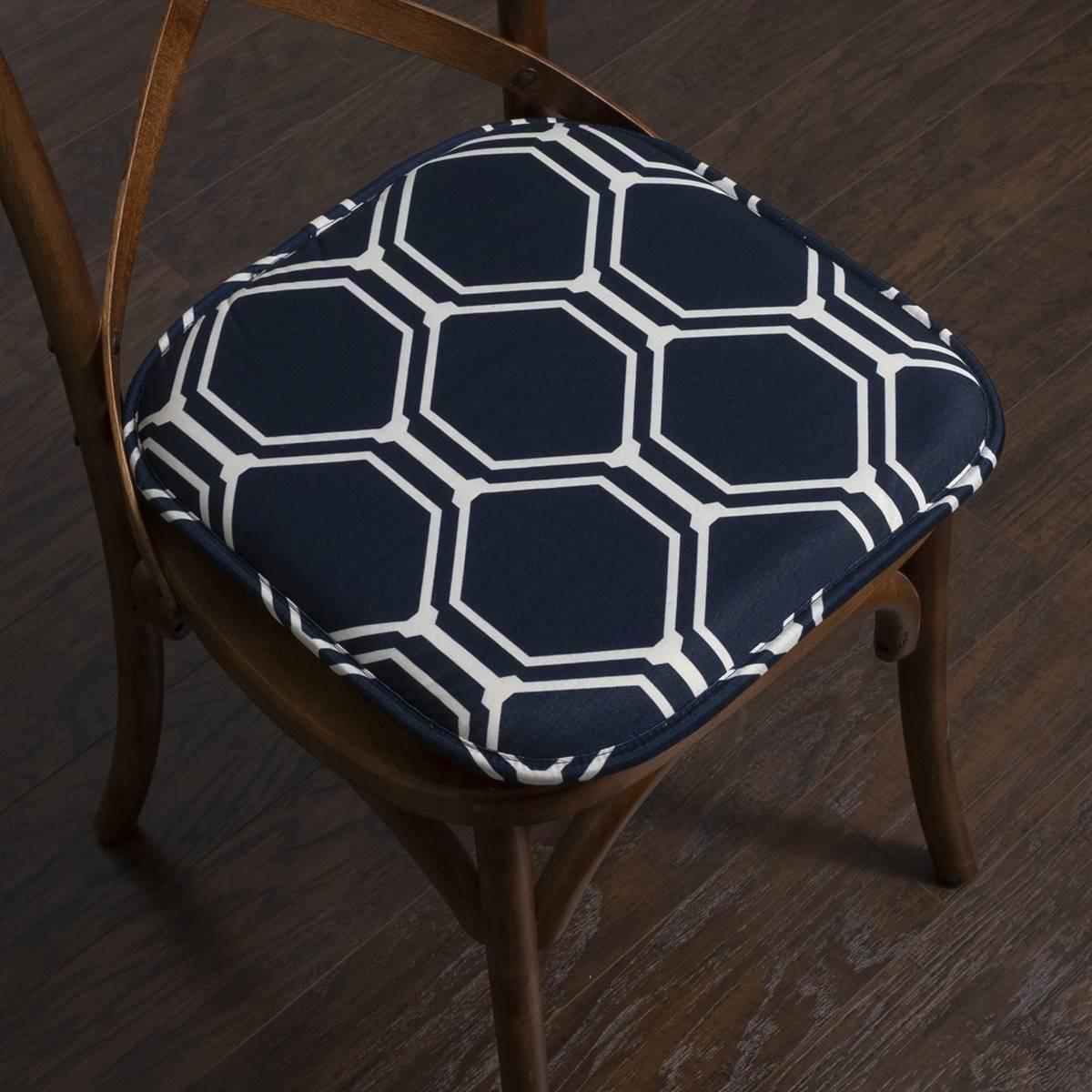 Sweet Home Collection Mirage Hexagonal Memory Foam Chair Pad