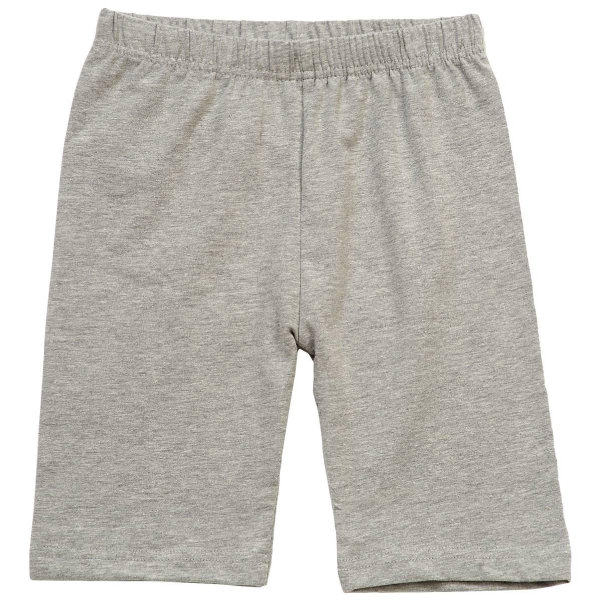 Girls (4-6x) Pink Angel(tm) single bike shorts - medium grey
