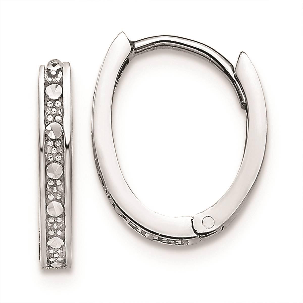 Gold Classics(tm) 14kt. Diamond Hinged Hoop Earrings