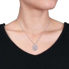 Diamond Classics™ Sterling Silver Diamond Heart Necklace