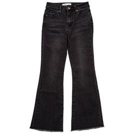 Girls (7-16) YMI(R) 5 Pocket Flared Fray Hem Denim Jeans