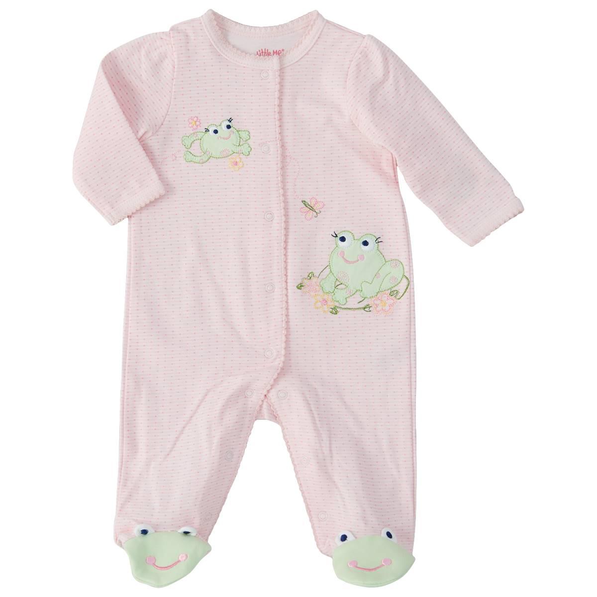Baby Girl (NB-9M) Little Me Frog Friends Footie Sleeper