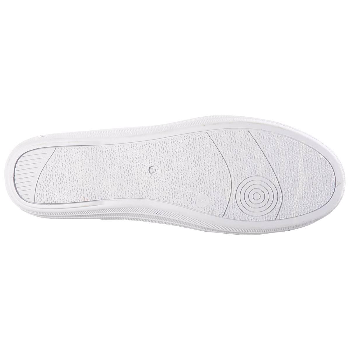 Womens Ashley Blue Twin Gore Flag Canvas Slip Ons