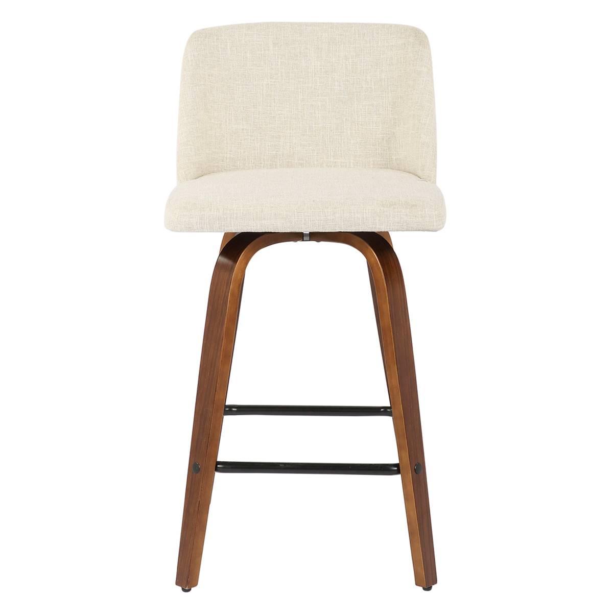 LumiSource Toriano Mid-Century Modern Counter Stools - Set of 2