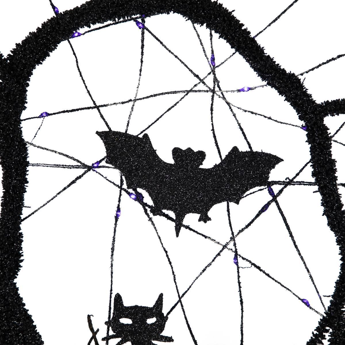 Northlight Seasonal 13in. LED Twig Halloween Wreath with Bats