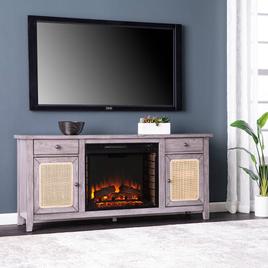 Southern Enterprises Edderton Electric Fireplace w/ Media Storage