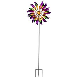 Northlight Seasonal Mardi Gras Flower Pinwheel Garden Stake