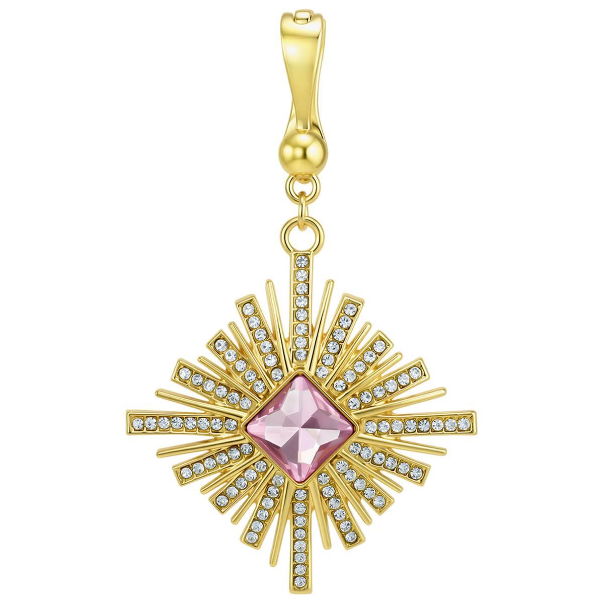 Wearable Art Gold-Tone Crystal Sunburst Enhancer