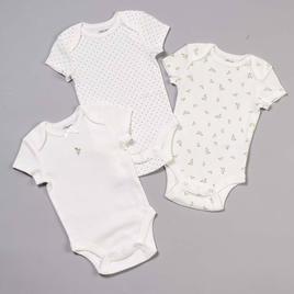 Baby Girl (NB-9M) Little Me 3pk. Rosebud Bodysuits
