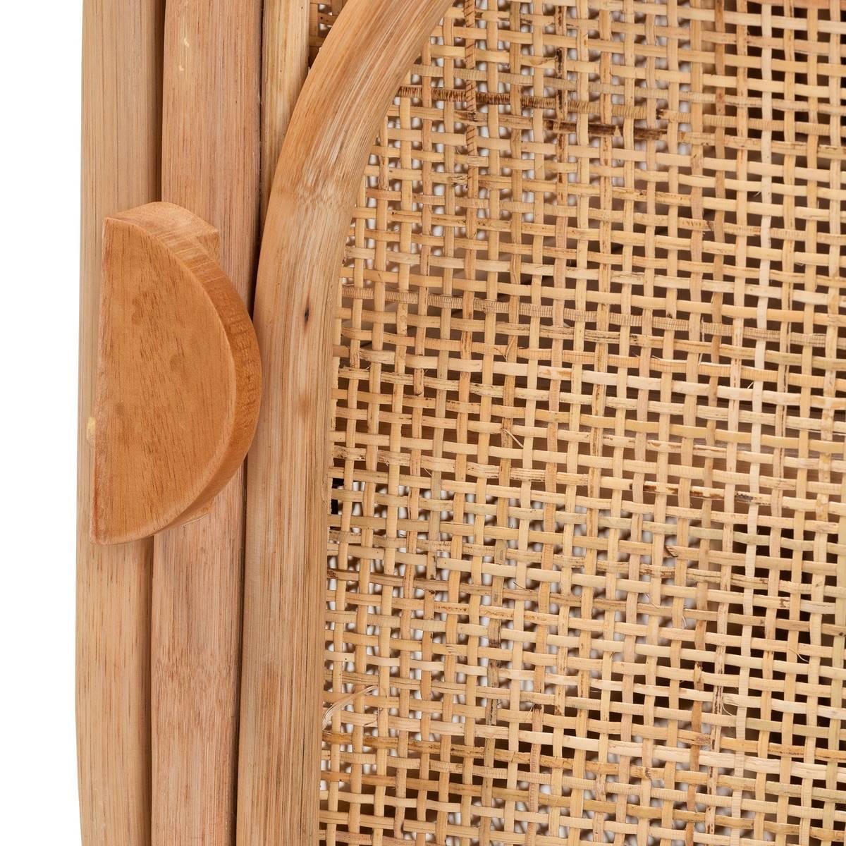 bali & pari Keita Bohemian Natural Rattan Nightstand