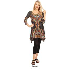 Womens White Mark Paisley & Leopard Print Marlene Tunic