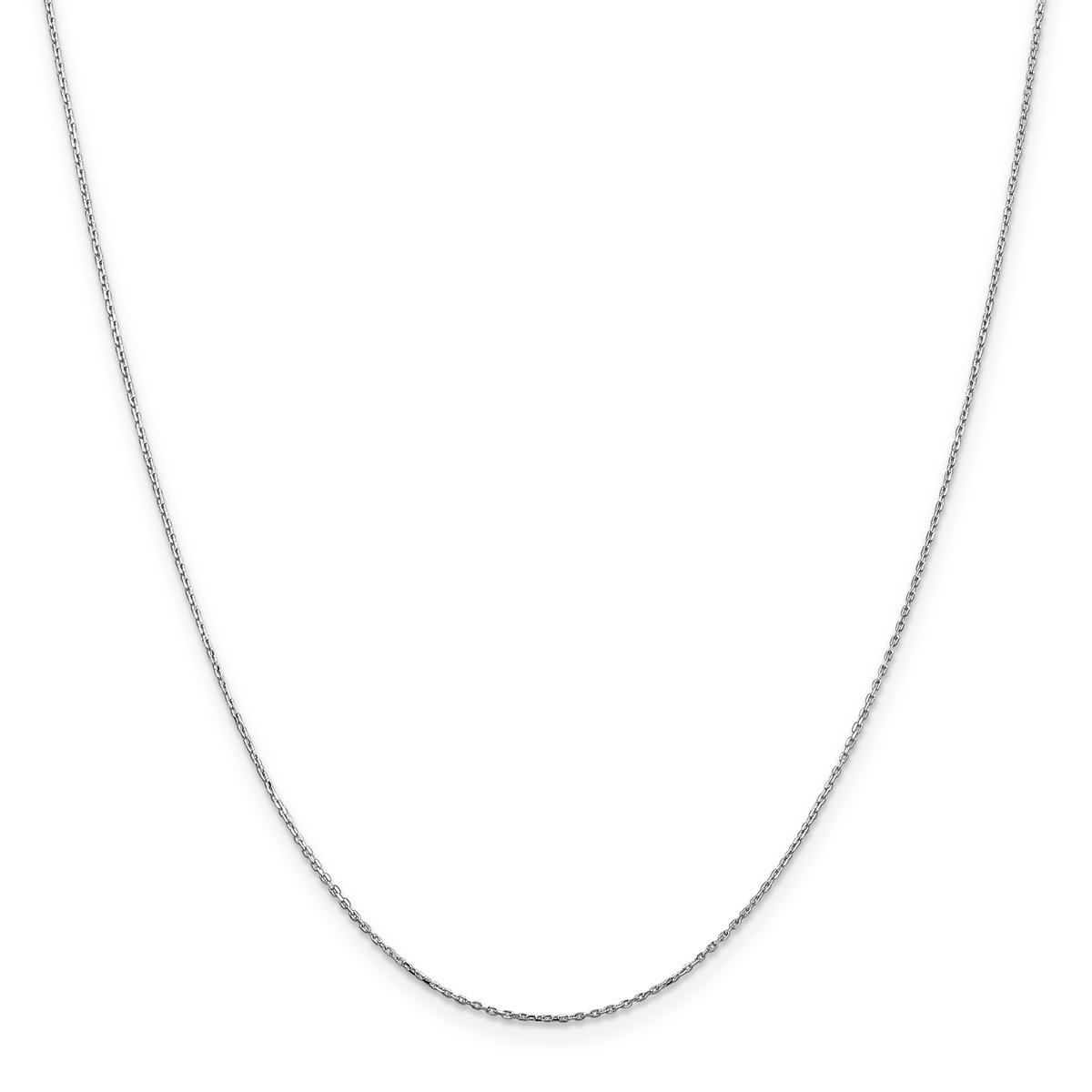 Unisex Gold Classics(tm) .8mm. White Diamond Cut Necklace w/Lobster
