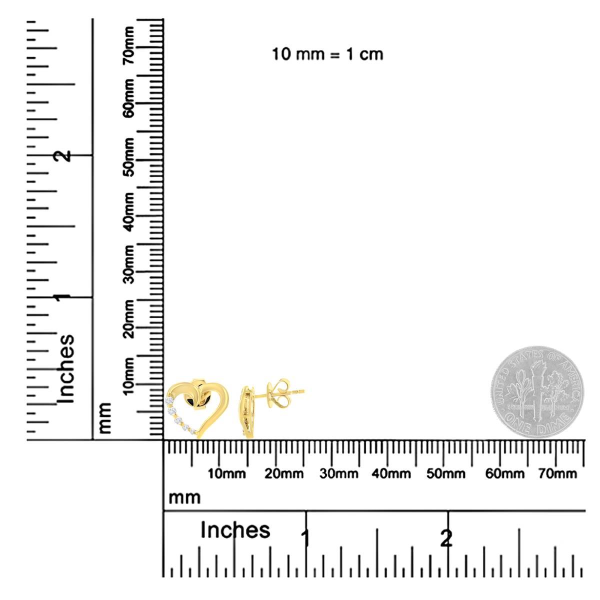 Haus of Brilliance 14kt. Gold 1/8ctw. Diamond Heart Earrings