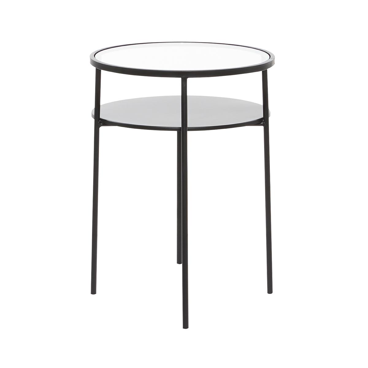 9th & Pike® Round Glass And Metal Layered Accent Table - Set Of 2