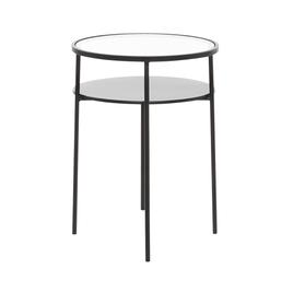 9th & Pike® Round Glass And Metal Layered Accent Table - Set Of 2