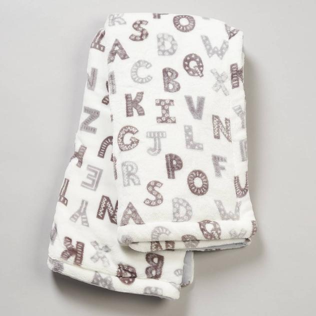 Little Celebrity™ ABC Flannel & Mink Reversible Baby Blanket