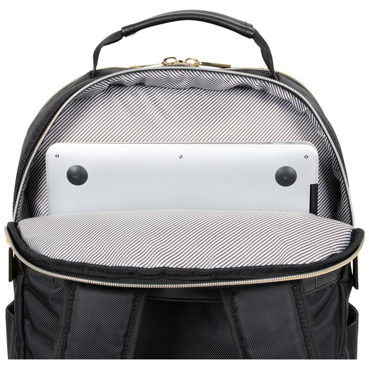 Kenneth Cole® Reaction™ Quilted Black & Gold Backpack