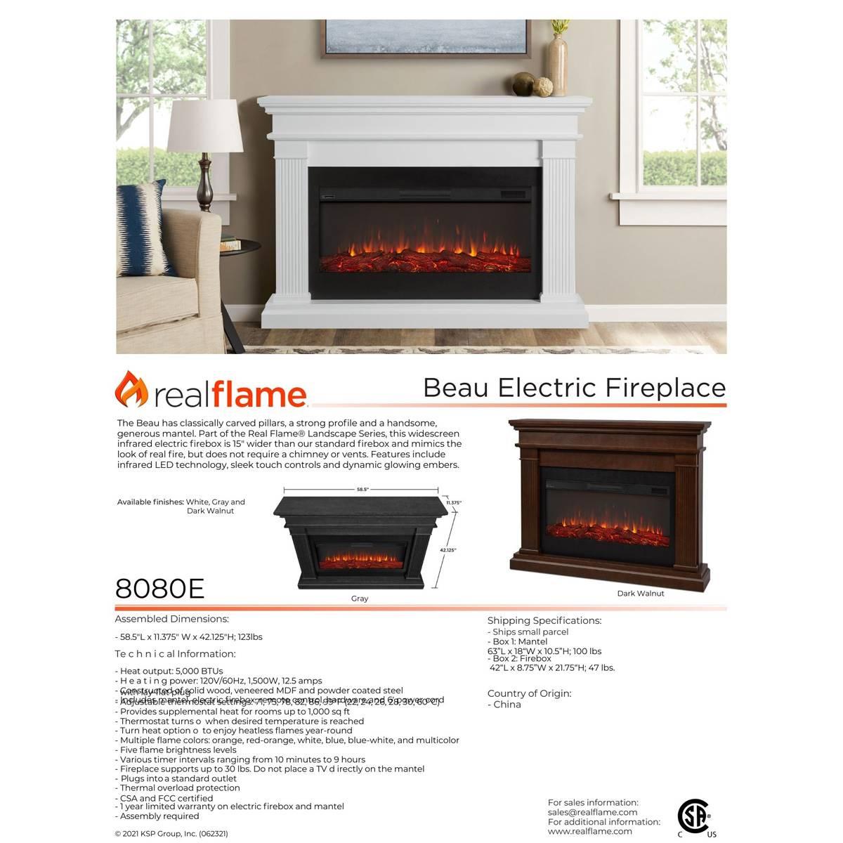 Real Flame Beau Landscape Electric Fireplace