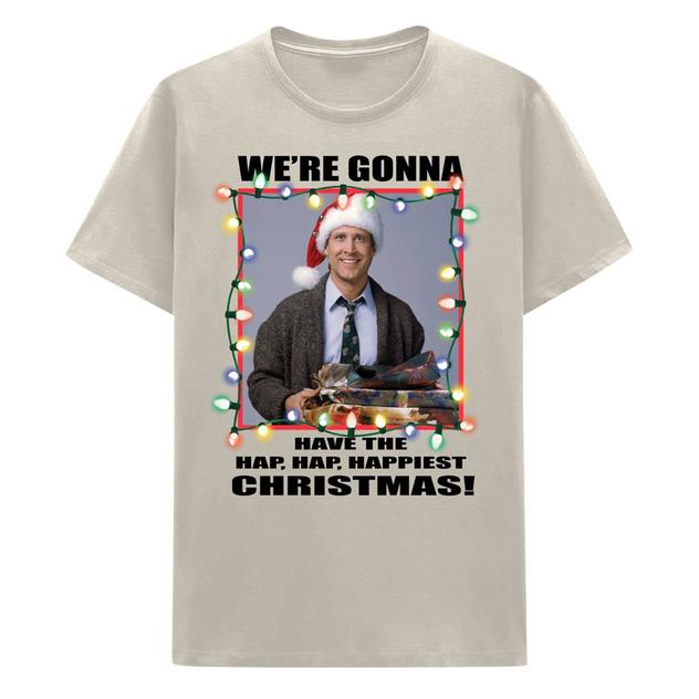 Young Mens Hybrid Promotions Happiest Christmas Graphic Tee